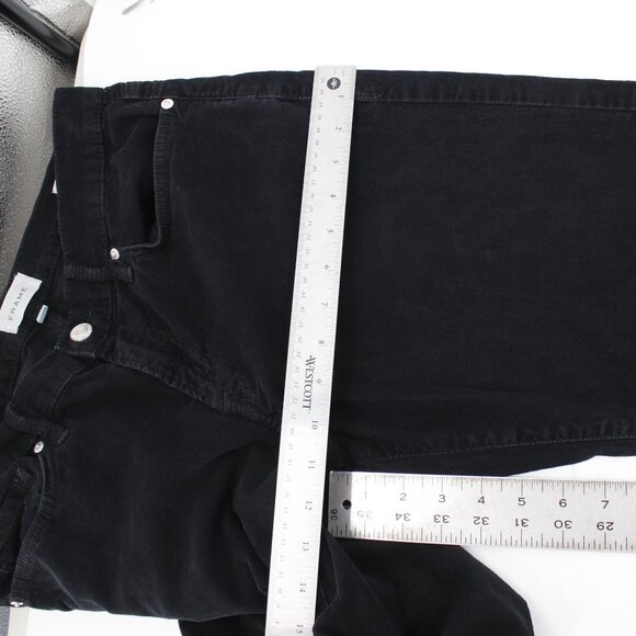 Frame pants Mens 31L31.5 L'Homme Slim corduroyl Mid Rise Stretch Noir Black - Picture 5 of 11